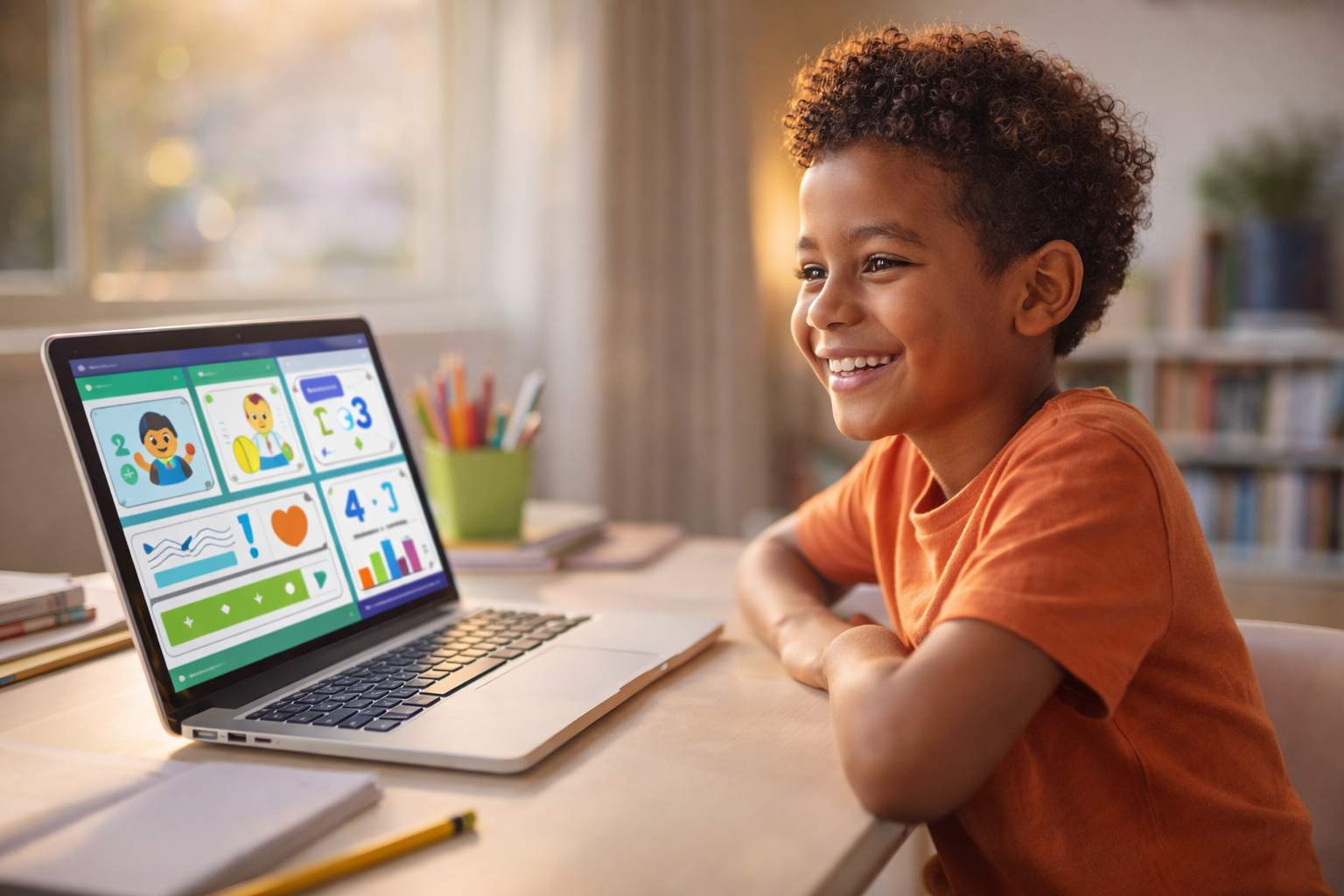 MobyMax Free Trial South Africa - Happy student experiencing breakthrough moment with adaptive learning